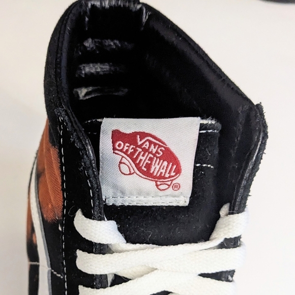 VANS ‘Off The Wall’ Sk8 Hi Custom Aurora Design Black Suede Sneakers - Picture 9 of 10